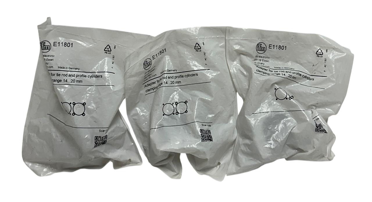 3 IFM E11801 OEM ADAPTERS FOR TIE ROD AND PROFILE CYLINDERS 14-20mm RANGE NSFS