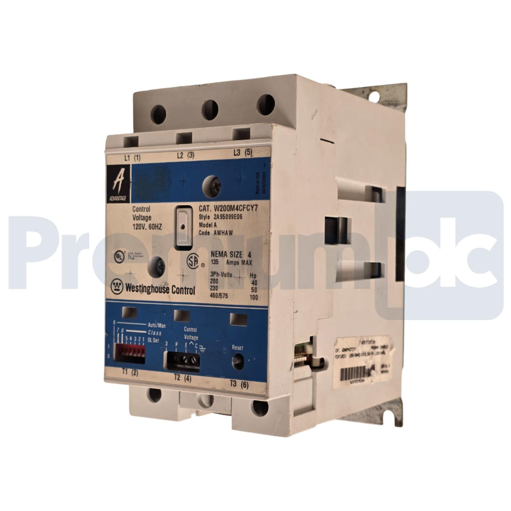 WESTINGHOUSE C-H W200M4CFCY7 - W200M4CFC NEMA SZ 4 ADVANTAGE STARTER 135A/120V
