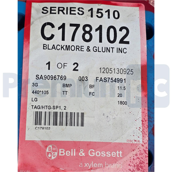 BELL & GOSSETT SERIES 1510 PUMP MODEL 3G - 440GPM 105FT 20HP 1800RPM 11.5"(READ)
