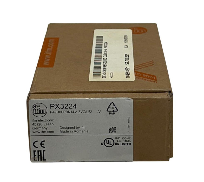 IFM PA-010PRBN14-A-ZVG/US /V / PX3224 EFECTOR 500 PRESSURE TRANSMITTER 4PIN NSMP