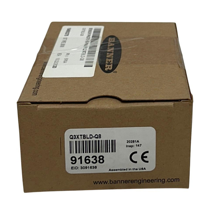 BANNER Q3XTBLD-Q8 / 91638 Q3X LASER CONTRAST SENSOR 10-30VDC 300mm NSMP