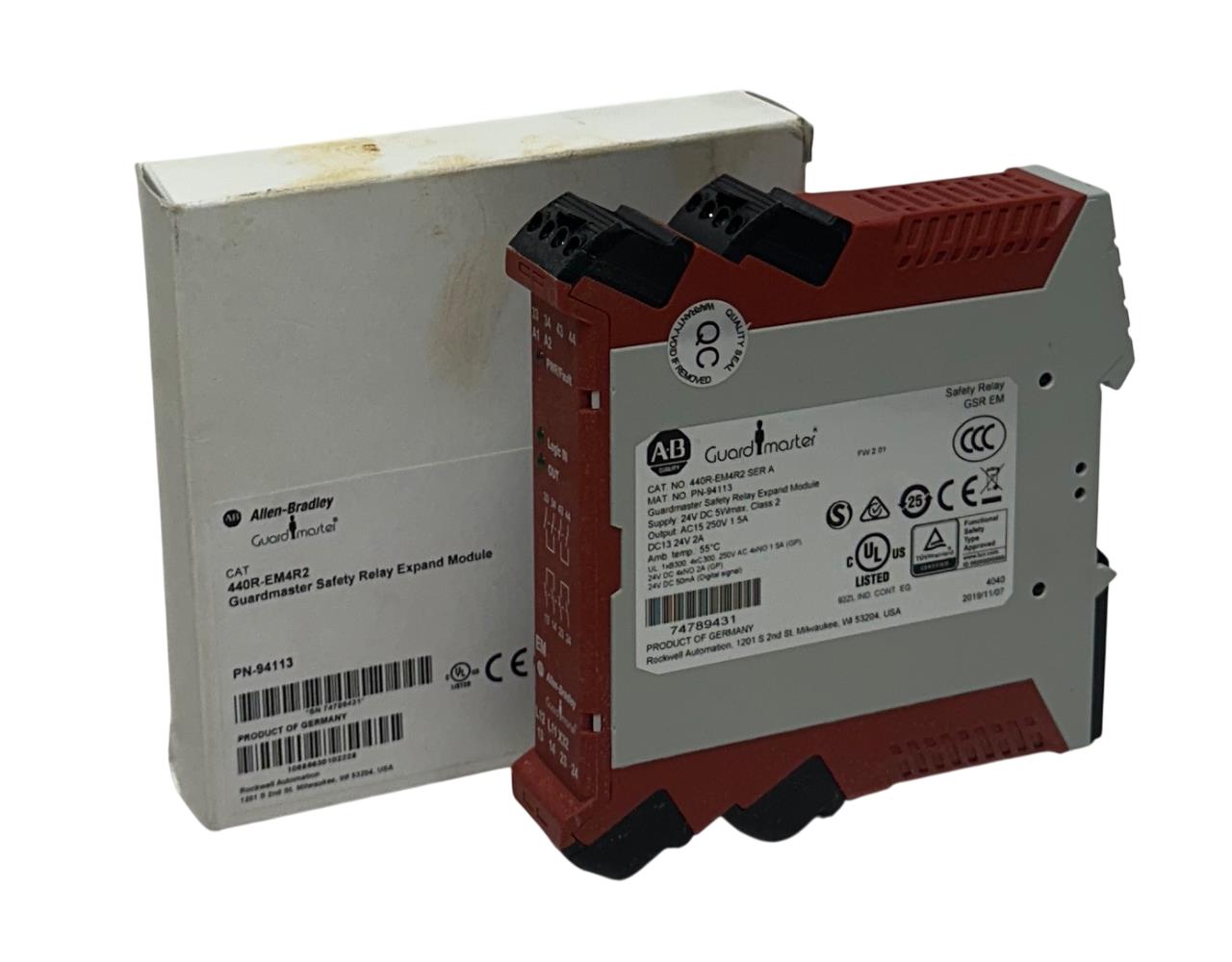 ALLEN BRADLEY 440R-EM4R2 /A Guardmaster SAFETY RELAY EXPANSION MODULE GSREM NSMP