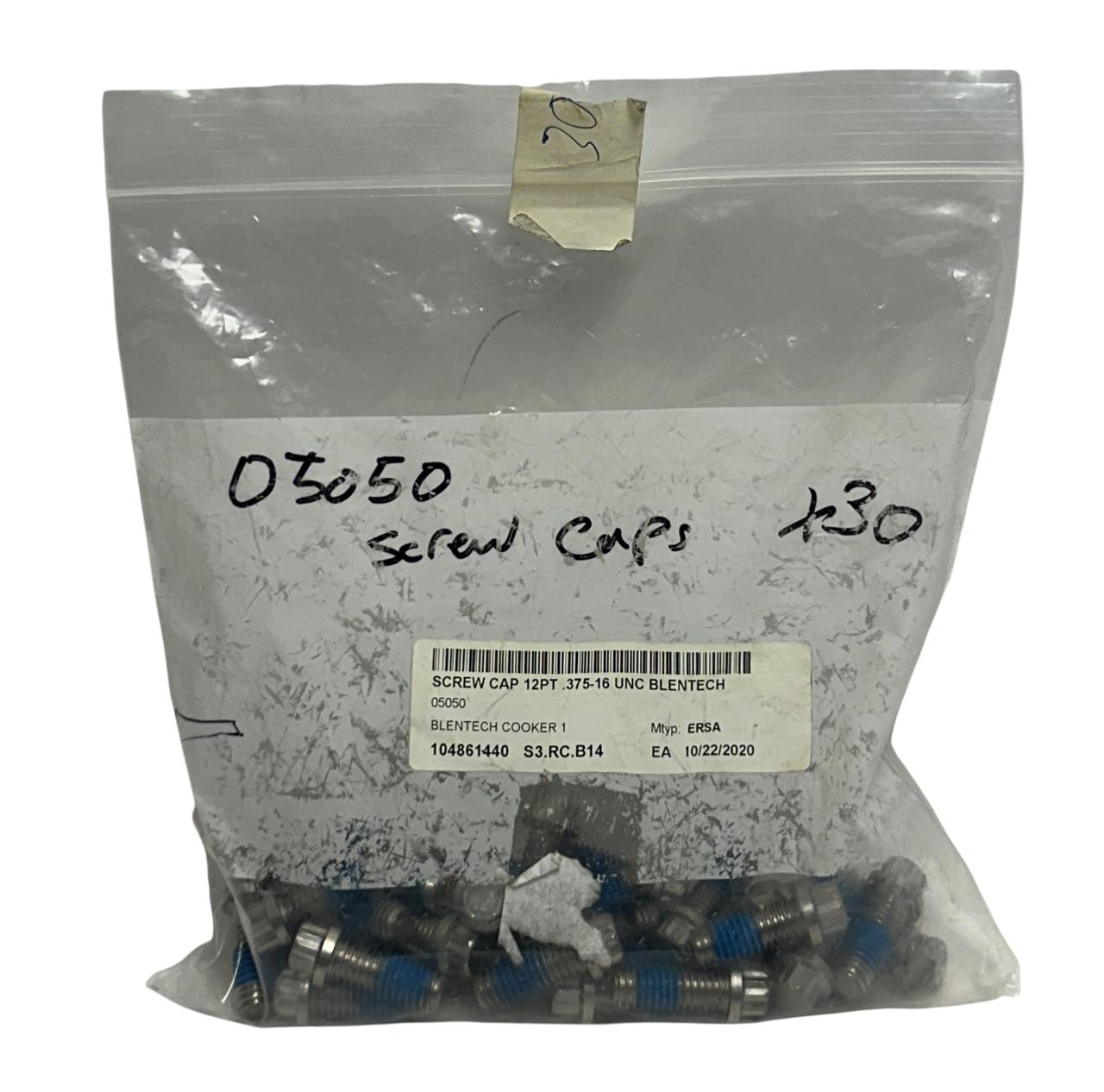 30 ERSA 05050 SCREW CAPS 12PT .375-16 UNC FOR BLENTECH COOKER OEM 104861440 NSNP