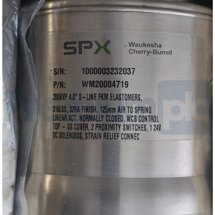 SPX 200BVP 4" S-LINE FKM ELASTOMERS BUTTERFLY VALVE w/ ACTUATOR WM20004719 NSNP
