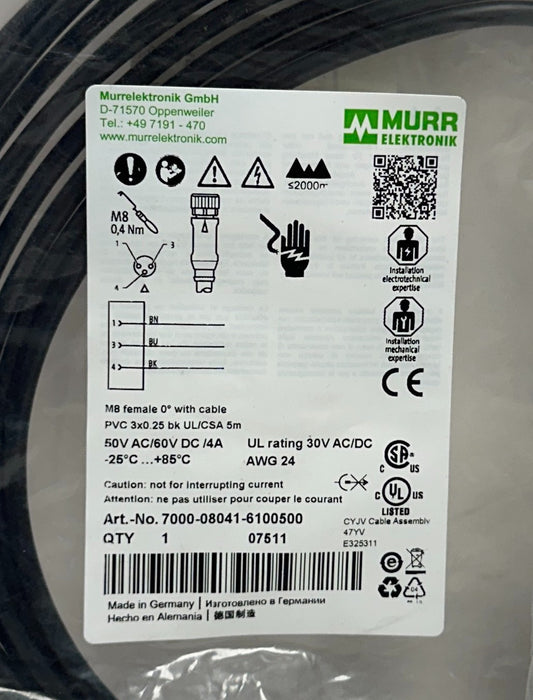 2 MURR ELEKTRONIK 7000-08041-6100500 / 7000-08081-6300500 CONNECTION CABLES NSFS