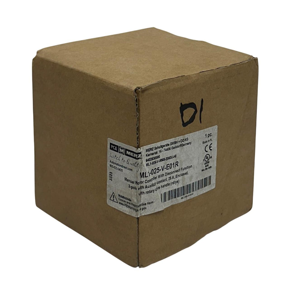 PCE MERZ ML1-025-V-E01R / ML1025VE01R MANUAL MOTOR CONTROLLER W/ DISCONNECT NSFS