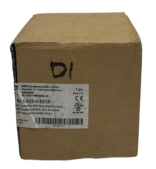 PCE MERZ ML1-025-V-E01R / ML1025VE01R MANUAL MOTOR CONTROLLER W/ DISCONNECT NSFS