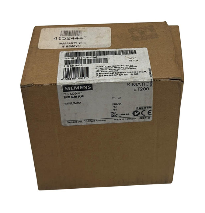 SIEMENS 6ES7 195-7HD80-0XA0 / 6ES71957HD800XA0 SIMATIC ET200 BUS MODULE NSMP