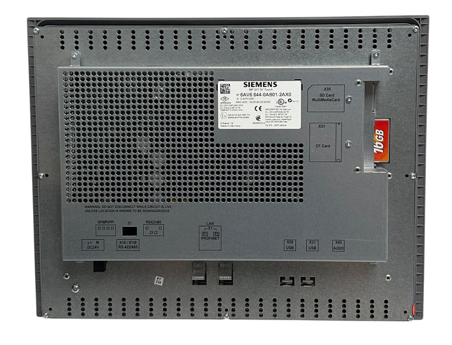 SIEMENS 6AV6 644-0AB01-2AX0 / 6AV66440AB012AX0 SIMATIC MULTI PANEL MP 377 USNP