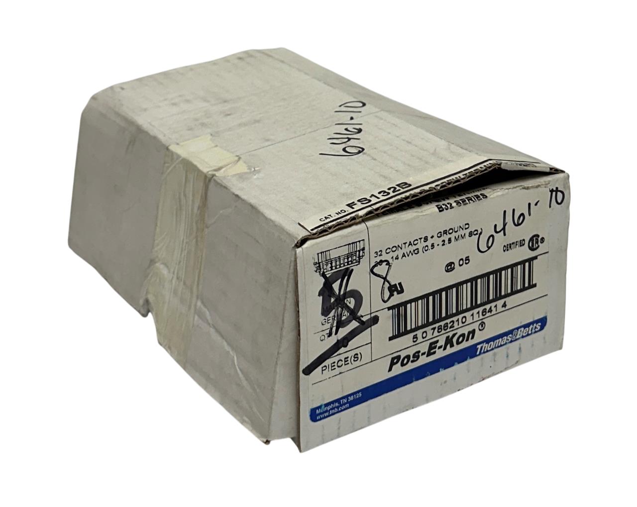 12 THOMAS & BETTS FS132B Pos-E-Kon FEMALE SCREW TERMINAL INSERTS B32 SERIES NSMP