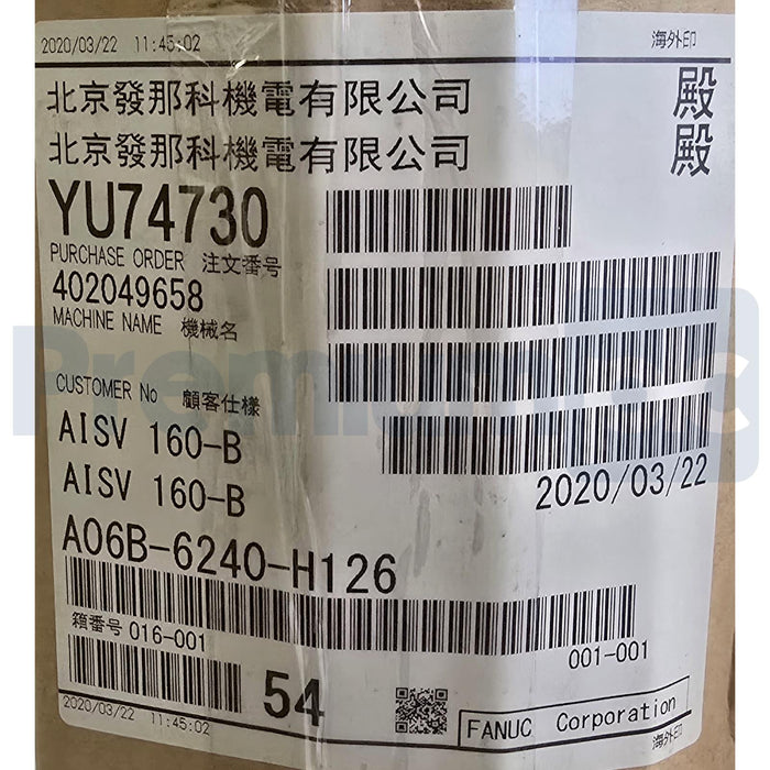 FANUC A06B-6240-H126 /D aiSV 160-B SERVO AMPLIFIER DRIVE A06B6240H126 NSMP