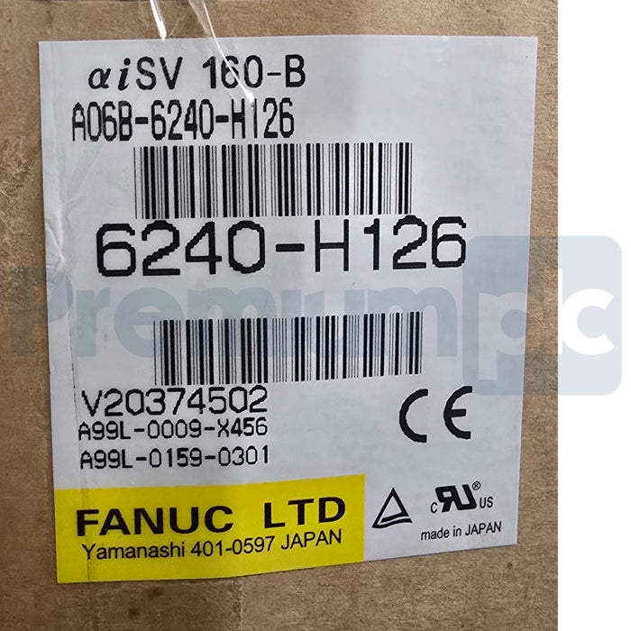 FANUC A06B-6240-H126 /D aiSV 160-B SERVO AMPLIFIER DRIVE A06B6240H126 NSMP