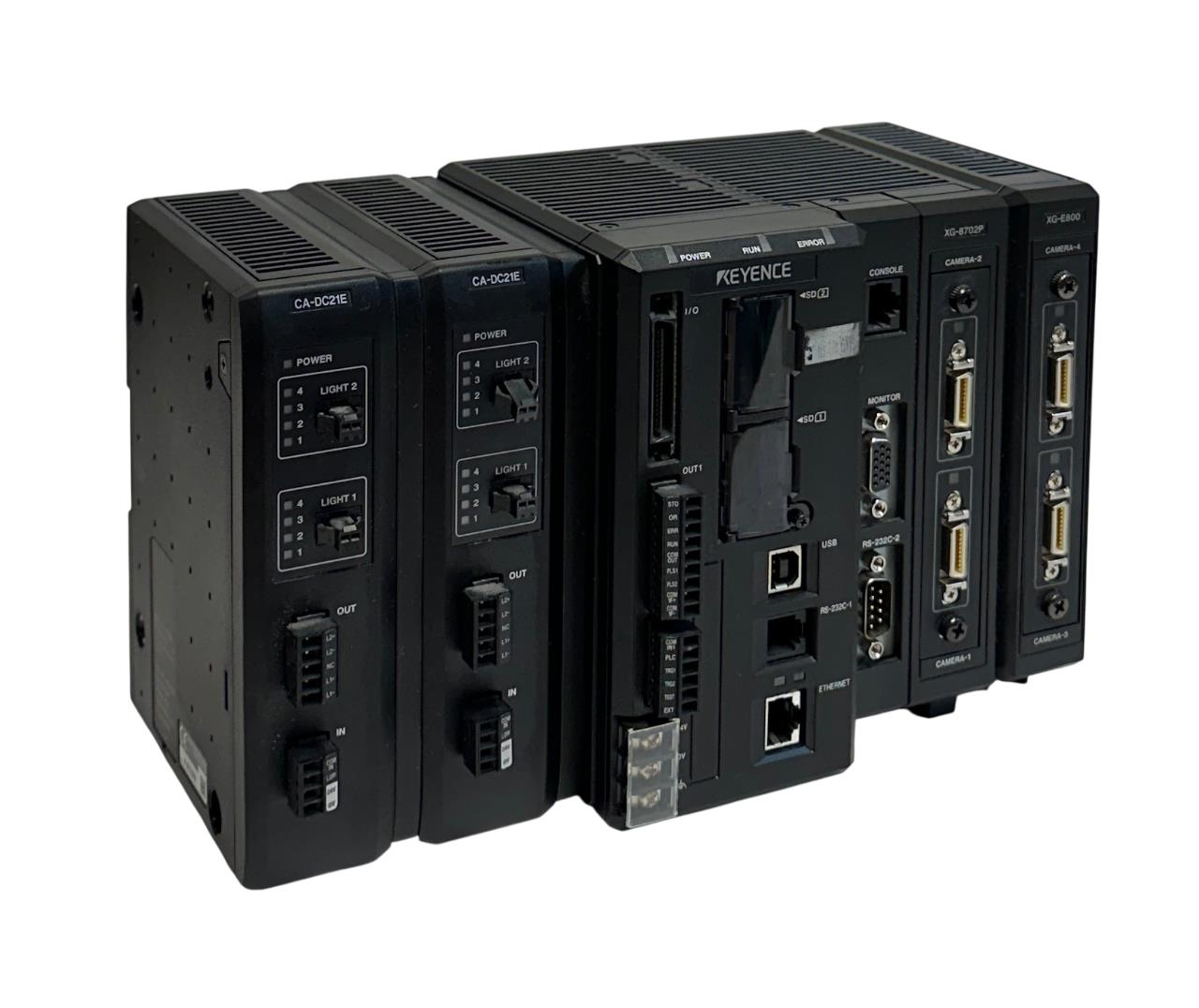 KEYENCE XG-8702P / CA-DC21E MULTI-CAMERA IMAGING SYSTEM XG-E800 EtherNet USNP