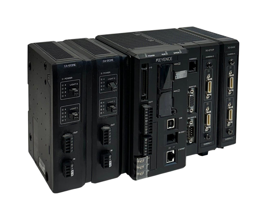KEYENCE XG-8702P / CA-DC21E MULTI-CAMERA IMAGING SYSTEM XG-E800 EtherNet USNP