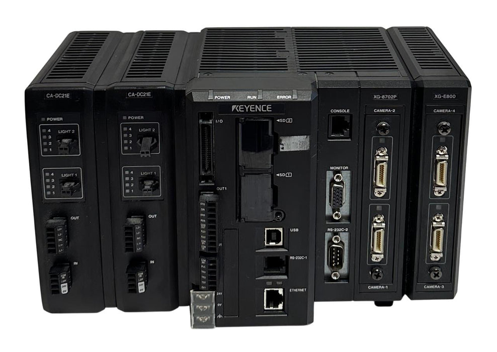 KEYENCE XG-8702P / CA-DC21E MULTI-CAMERA IMAGING SYSTEM XG-E800 EtherNet USNP