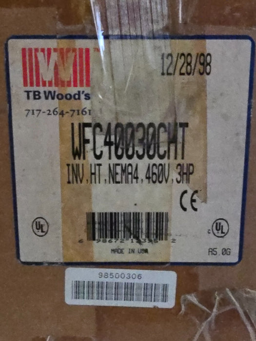 TB WOODS WFC40030CHT E-TRAC AC INVERTER NEMA4, 460V, 3HP WFC4003-0CHT NSMP
