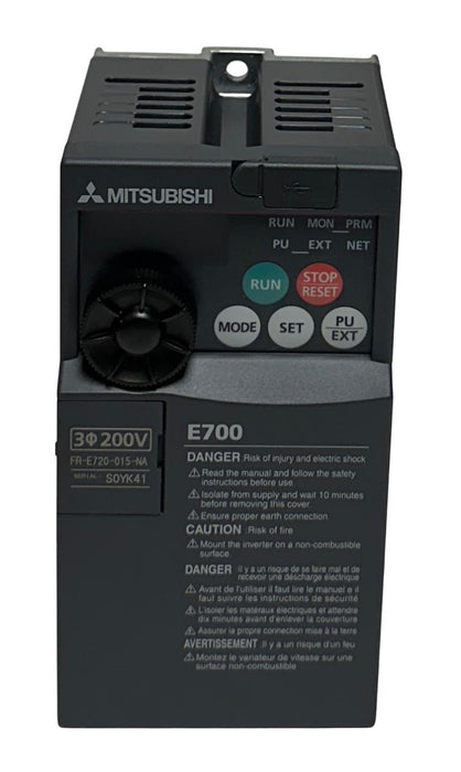 MITSUBISHI FR-E720-015-NA / FRE720015NA COMPACT INVERTER E700 200-240VAC NSMP