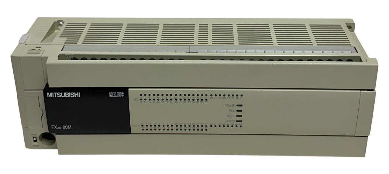 MITSUBISHI FX3U-80MT/ES / FX3U-80M MELSEC-F CPU CONTROLLER 40IN/40OUT RS422 NSNP