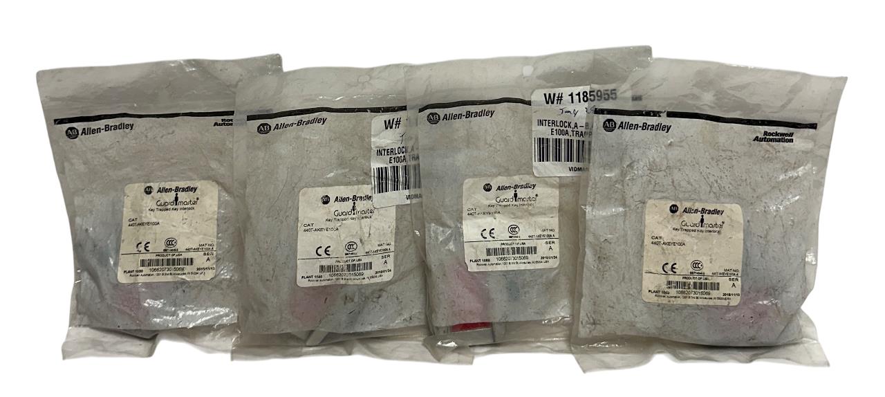4 ALLEN BRADLEY 440T-AKEYE100A /A Guardmaster KEY TRAPPED KEY INTERLOCKS NSFS