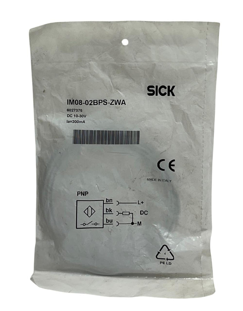 SICK IM08-02BPS-ZWA / 6027375 INDUCTIVE PROXIMITY SENSOR 10-30VDC 200mA NSFS
