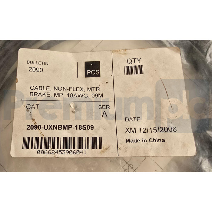 ALLEN BRADLEY 2090-UXNBMP-18S09 /A MP-Series 9m-LENGTH MOTOR BRAKE CABLE NSMP