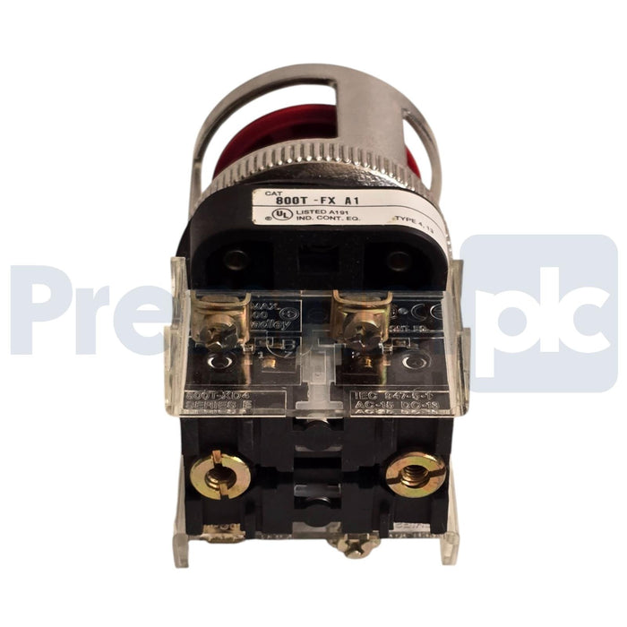 ALLEN BRADLEY 800T-FX6A1 /T 30mm RED 2-POS. PUSH/PULL PB 800TFXA1 w/GUARD NSNP