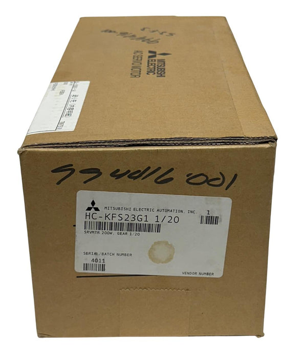 MITSUBISHI HC-KFS23G1 1/20 / HCKFS23G1 AC SERVO MOTOR W/ BRAKE K9020 1/20 NSFS