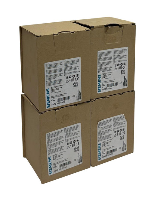 4 SIEMENS 3SB3 801-0AA3 / 3SB38010AA3 EMPTY ENCLOSURES FOR COMMAND DEVICES NSMP