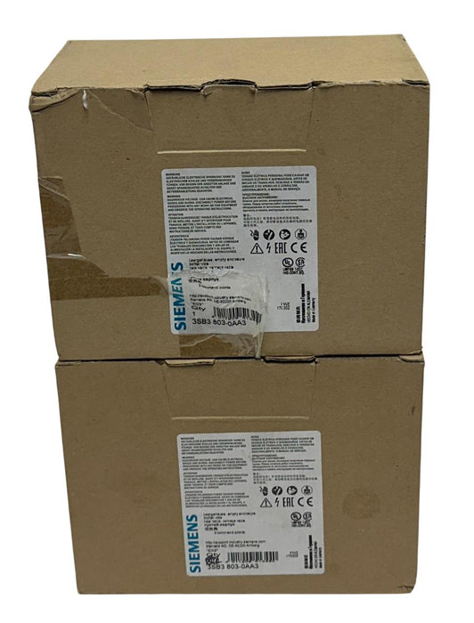 2 SIEMENS 3SB3 803-0AA3 / 3SB38030AA3 EMPTY ENCLOSURES FOR COMMAND DEVICES NSMP