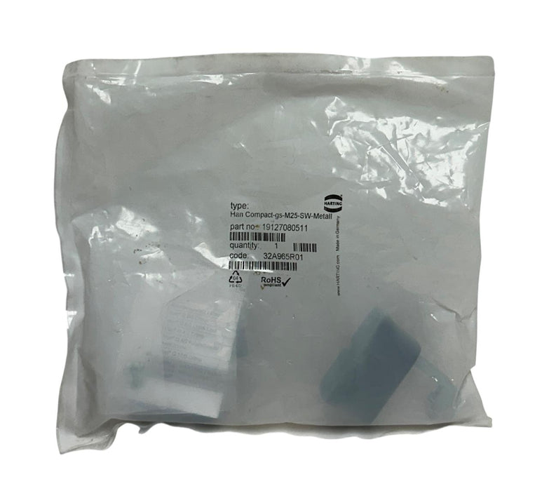 3 HARTING 19127080511 / HAN COMPACT GS M25 SW METAL HOODS FOR CABLE GLANDS NSFS