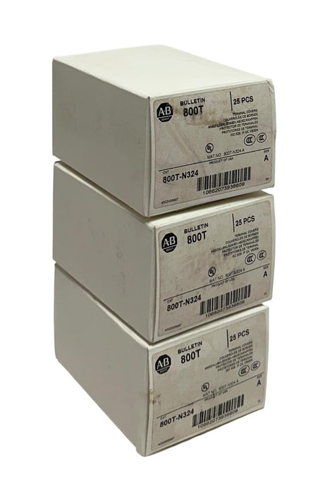 75 ALLEN BRADLEY 800T-N324 /A BULLETIN 800T TERMINAL COVERS CLEAR FOR PILOT NSMP