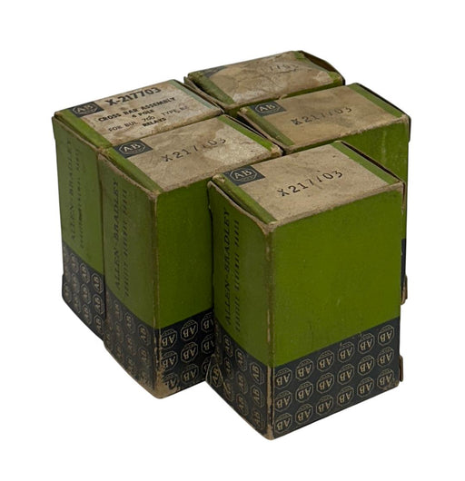 5 ALLEN BRADLEY X-217703 / X217703 CROSS BAR ASSEMBLIES 4-POLE BLACK OPEN NSMP