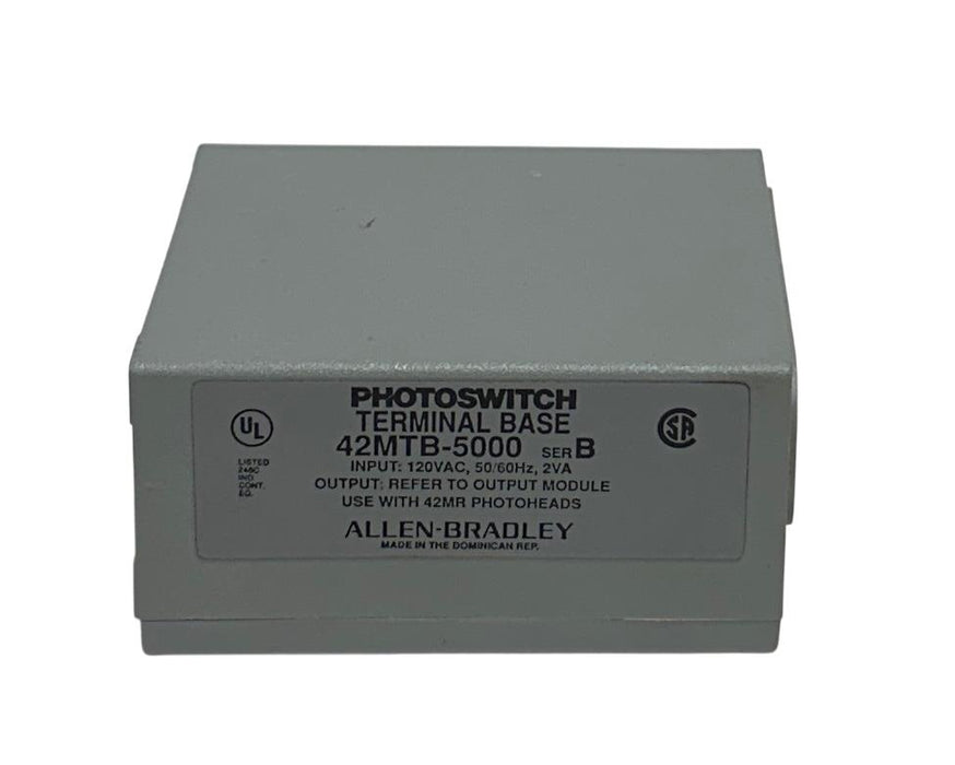 ALLEN BRADLEY 42MTB-5000 /B PHOTOSWITCH TERMINAL BASE 120VAC FOR 42M HEAD NSMP