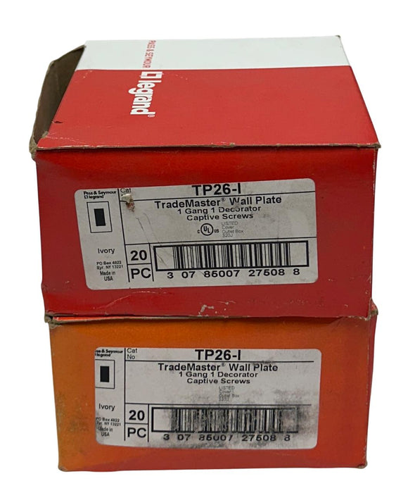 39 PASS & SEYMOUR LEGRAND TP26-I / TP26I TradeMaster WALL PLATES 1G 1DECOR NSMP