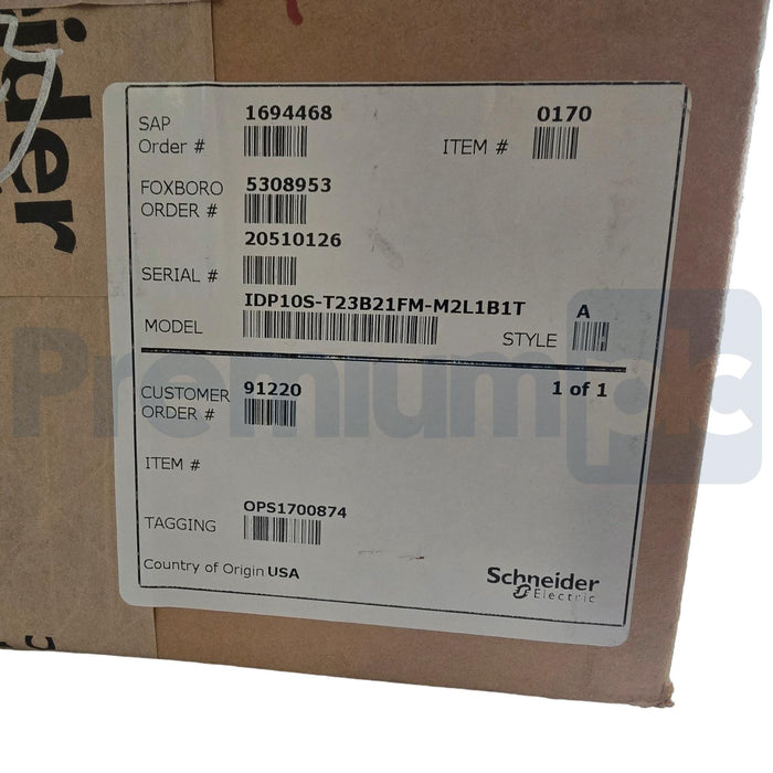 SCHNEIDER FOXBORO IDP10S HART PRESSURE TRANSMITTER IDP10S-T23B21FM-M2L1B1T NSMP