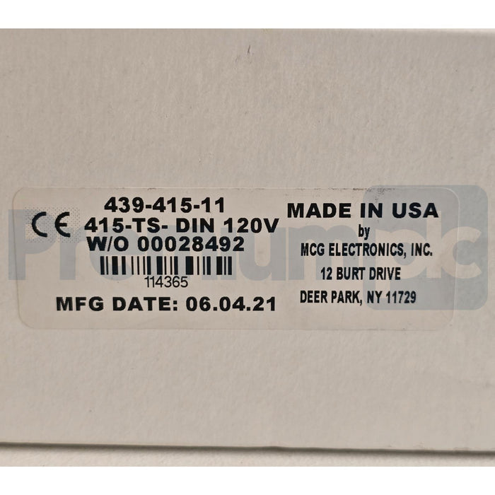 MCG 415-TS-DIN 120V 400 Series  AC SURGE/POWER LINE PROTECTOR 439-415-11 NSMP
