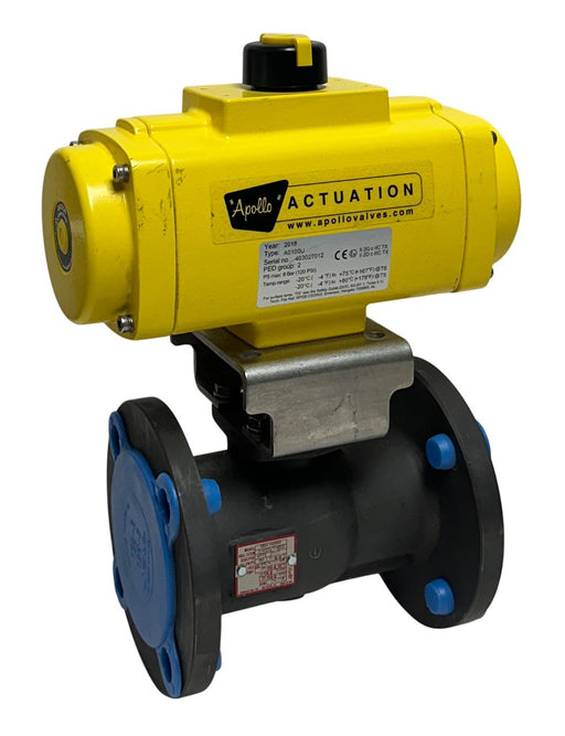 APOLLO A0100U / 88A148AR SPRING-RETURN ACTUATOR AND BALL VALVE 2'' 316SS NSNP