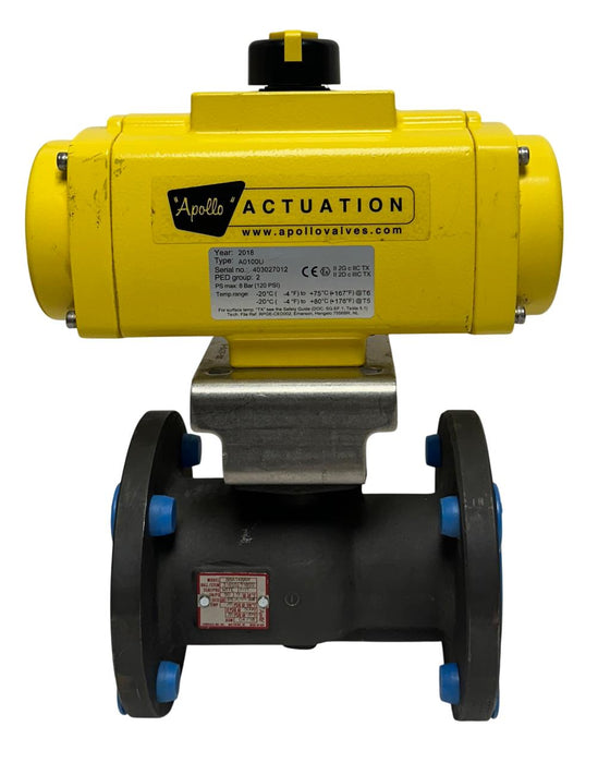 APOLLO A0100U / 88A148AR SPRING-RETURN ACTUATOR AND BALL VALVE 2'' 316SS NSNP