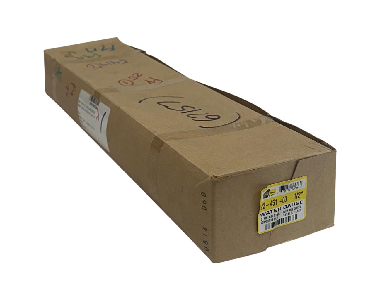 APOLLO VALVES 23-451-00 / 2345100 LIQUID LEVEL WATER GAUGE 1/2'' / 12'' HP NSMP