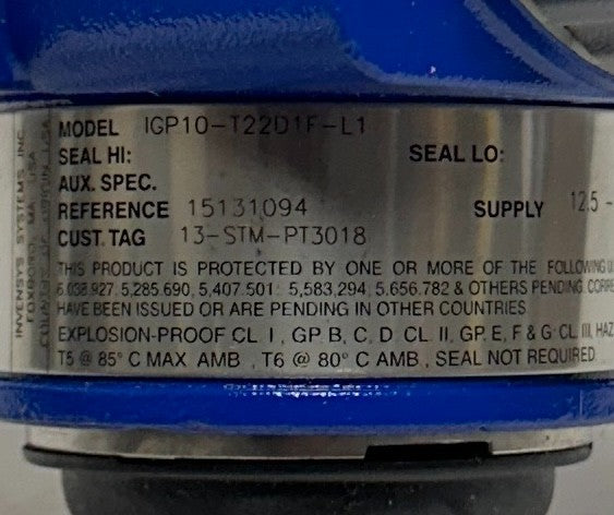 SCHNEIDER FOXBORO IGP10-T22D1F-L1 / IGP10T22D1FL1 HART PRESSURE TRANSMITTER NSMP