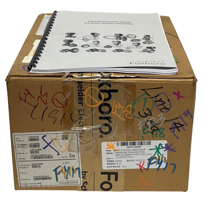 SCHNEIDER FOXBORO IGP10-T22D1F-L1 / IGP10T22D1FL1 HART PRESSURE TRANSMITTER NSMP