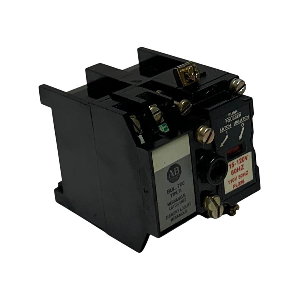 ALLEN BRADLEY 700-PLLA1 /B BULLETIN 700 TYPE PL MECHANICAL LATCH 115-120V NSNP