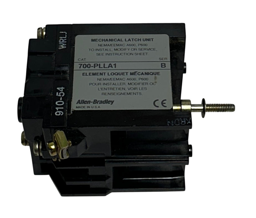 ALLEN BRADLEY 700-PLLA1 /B BULLETIN 700 TYPE PL MECHANICAL LATCH 115-120V NSNP