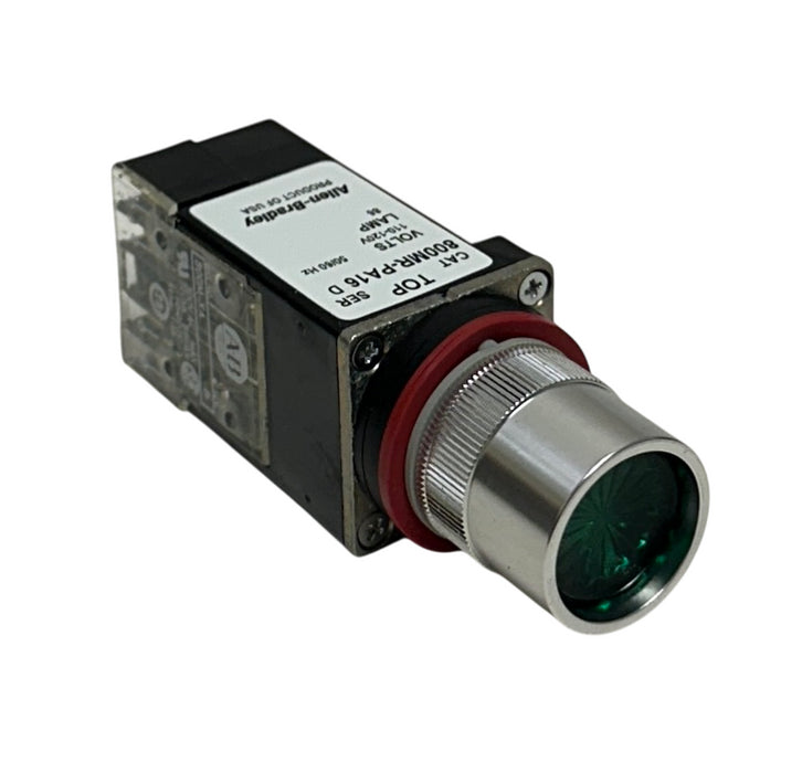 ALLEN BRADLEY 800MR-PA16GA /D SMALL ROUND PUSH BUTTON FLUSH GREEN 120V NSMP