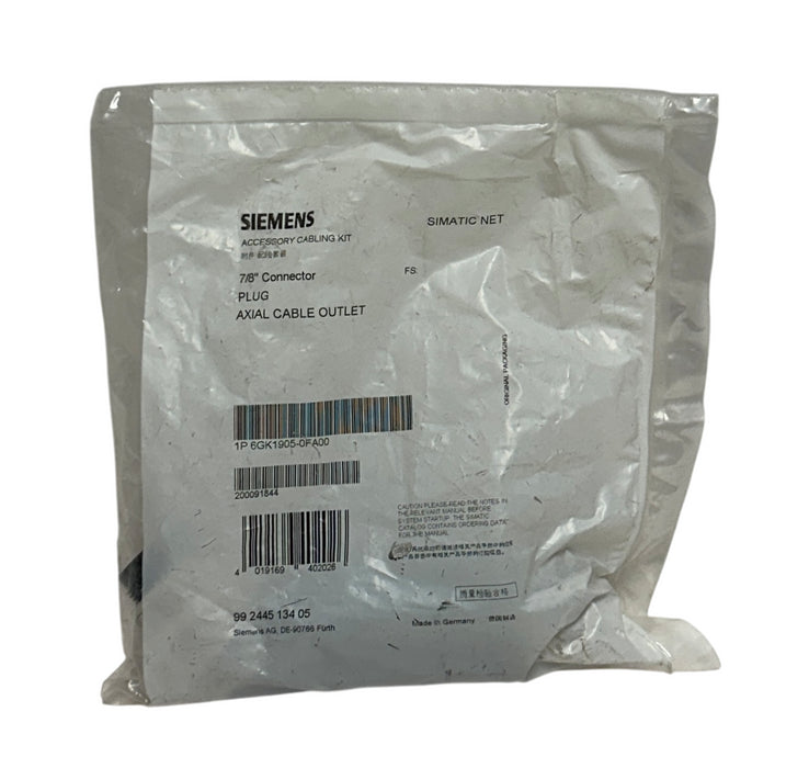 3 SIEMENS 6GK1905-0FA00 / 6GK19050FA00 SIMATIC NET 7/8'' PLUGS AXIAL OUTLET NSFS