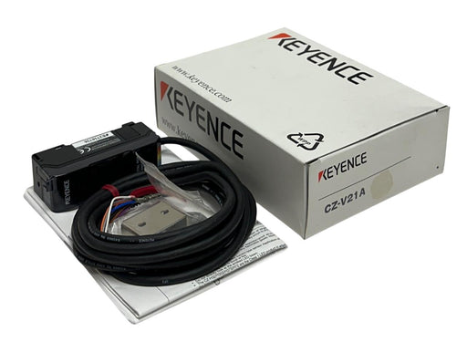 KEYENCE CZ-V21A / CZV21A FIBER OPTIC AMPLIFIER UNIT SENSOR 24VDC NPN OUTPUT NSMP