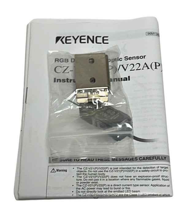 KEYENCE CZ-V21A / CZV21A FIBER OPTIC AMPLIFIER UNIT SENSOR 24VDC NPN OUTPUT NSMP