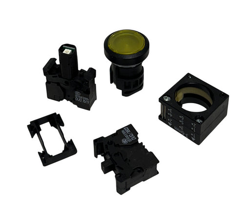 3 SIEMENS 3SB3 245-0AA31-0CC0 PUSH BUTTONS YELLOW ILLUMINATED 24V LED NSMP