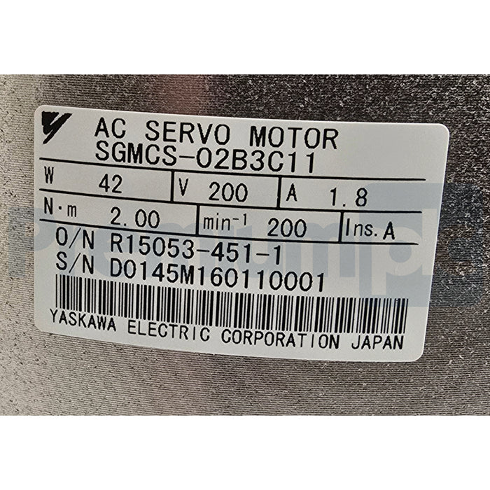 YASKAWA ELECTRIC SGMCS-02B3C11 / SGMCS02B3C11 DIRECT DRIVE SERVO MOTOR 42W NSMP