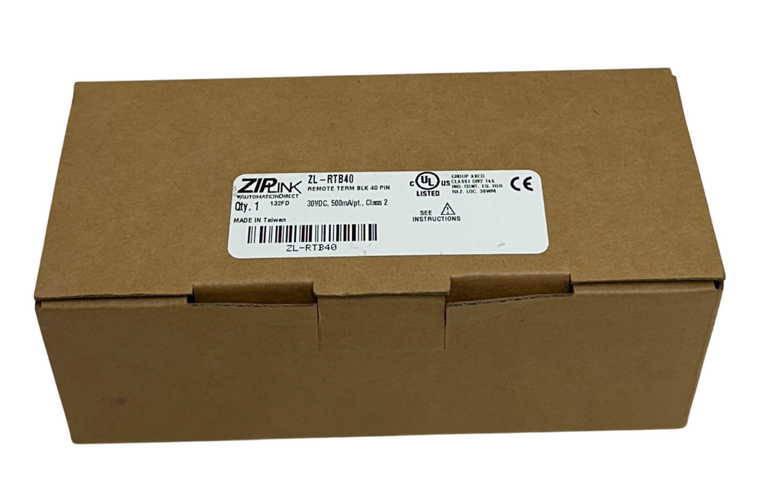 AUTOMATIONDIRECT ZIPLink ZL-RTB40 / ZLRTB40 REMOTE TERMINAL BLK 40-PIN 30V NSMP